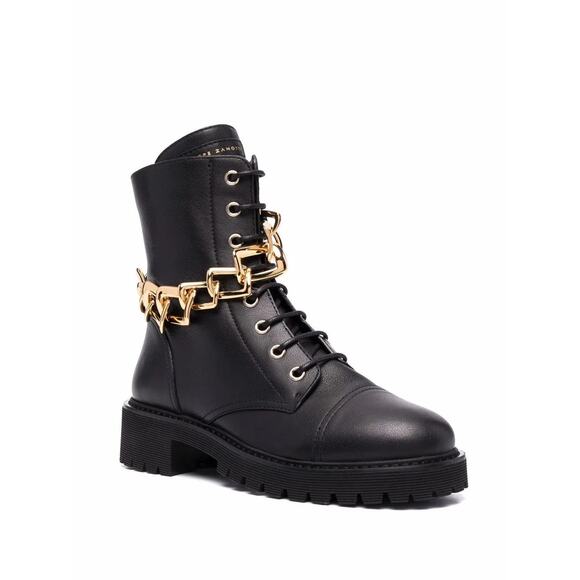 Giuseppe Zanotti Lace-Up Leather Boots - 7 - Picture 1 of 4
